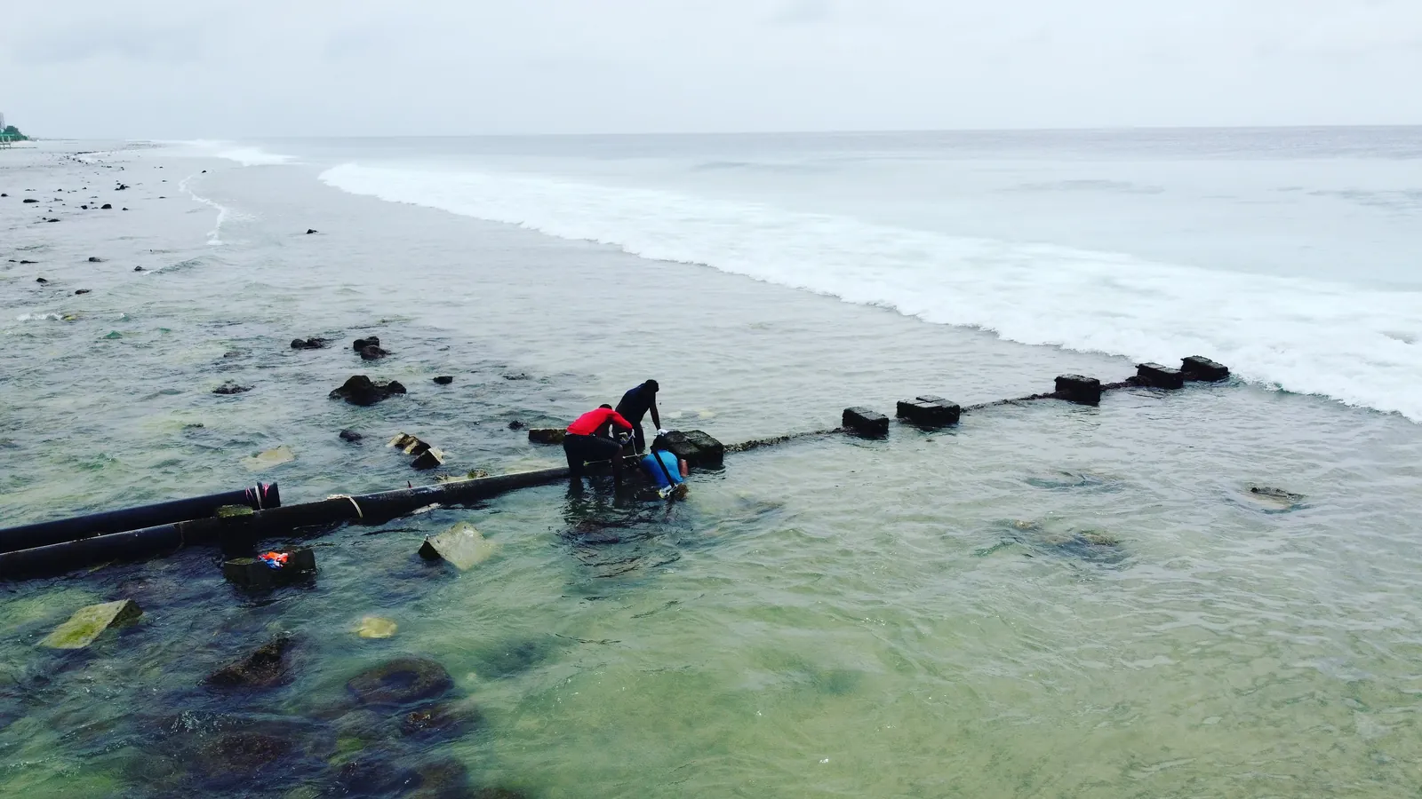 Sewage outfall pipe repair — MWSC, 2020