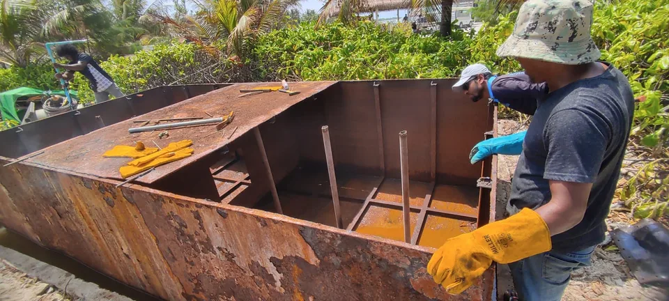 Fabrication of a 15,000 litre petrol tank — Holiday Inn Kandooma Resort, 2023